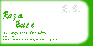 roza bute business card