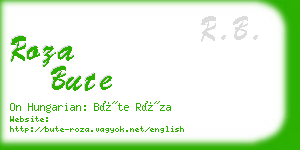 roza bute business card